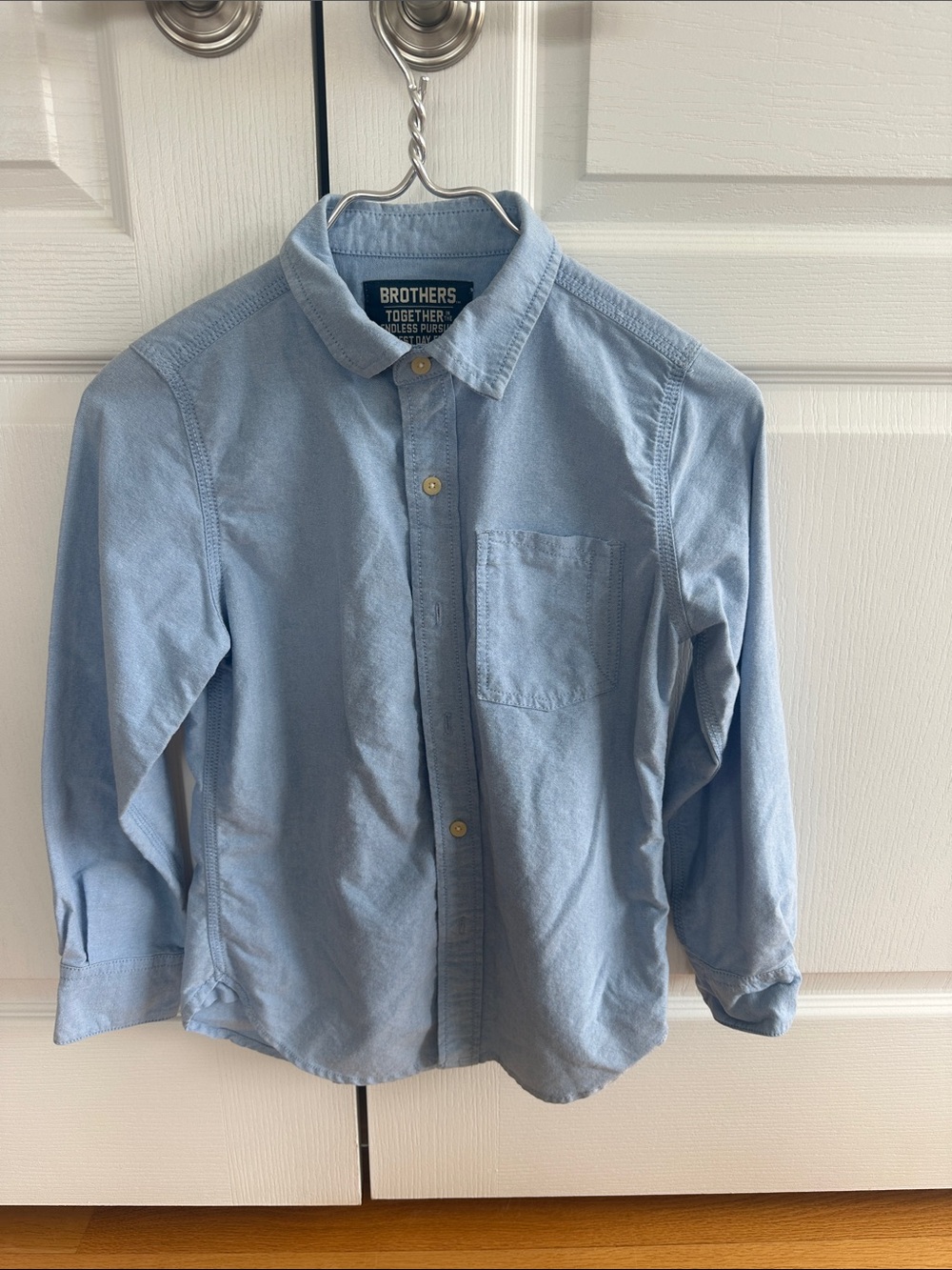 Brothers Boys Pale Blue Long-Sleeve Button-Down Shirt